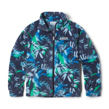 Columbia Jas Meisjes, Benton Springs II Printed Fleece Donkerblauw, 21NHFPJVZ